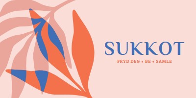 Glede denne Sukkot pink organic-simple