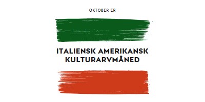 Feire italiensk amerikansk arv white modern-bold