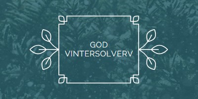 Vintersolverv green modern-simple