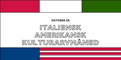 Italiensk amerikansk arv måned white vintage-retro