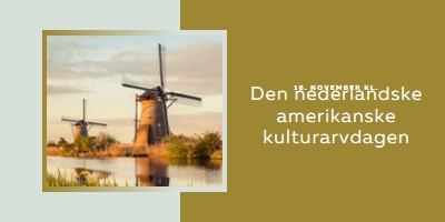 Den nederlandske amerikanske kulturarvdagen brown modern-simple