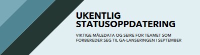 Ukentlig statusoppdatering blue modern-simple