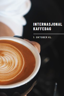 Internasjonal kaffedag brown modern-simple