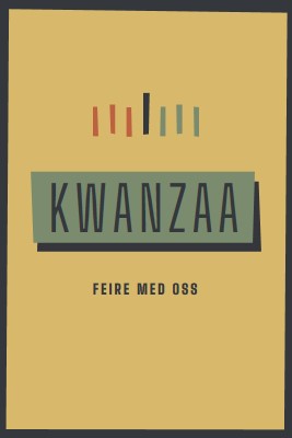Feirer Kwanzaa sammen yellow modern-bold