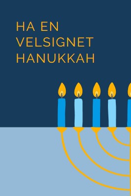 En velsignet Hanukkah blue modern-simple