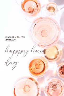 Klokken fem happy hour white modern-simple