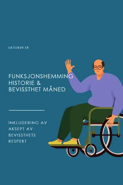 Funksjonshemming historie & bevissthet måned blue modern-color-block
