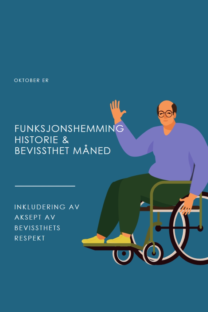 Funksjonshemming historie & bevissthet måned blue modern-color-block
