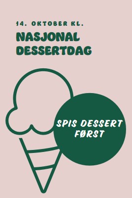 Nasjonal dessertdag pink vintage-retro