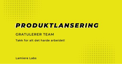 Gratulerer team yellow modern-simple