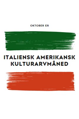 Feire italiensk amerikansk arv white modern-bold