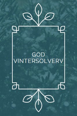 Vintersolverv green modern-simple