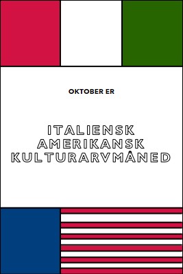 Italiensk amerikansk arv måned white vintage-retro