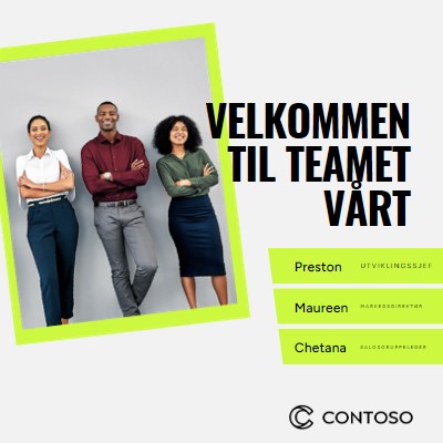 Velkommen til teamet vårt white modern-simple