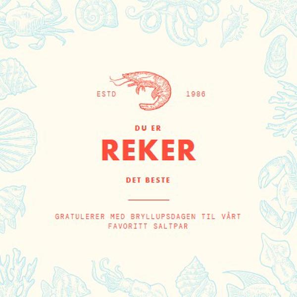 Rett og slett de beste reker gray bold,retro,maritime