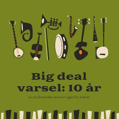 Big deal-varsel green retro,graphic,music