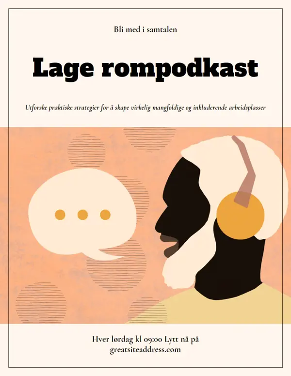Flygeblad for fet kommunikasjon orange modern,color-block,vector,flat-graphic