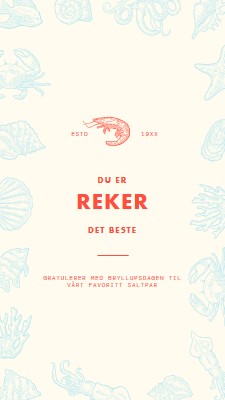 Rett og slett de beste reker gray bold,retro,maritime