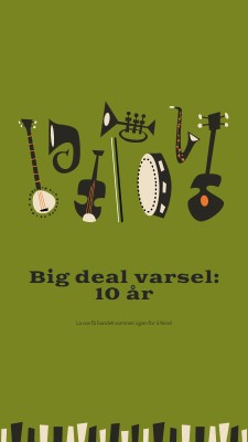 Big deal-varsel green retro,graphic,music