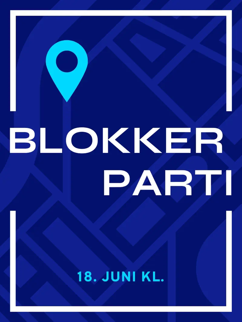 Plakat for kunngjøring av fet hendelse blue modern,simple,geometric,grids