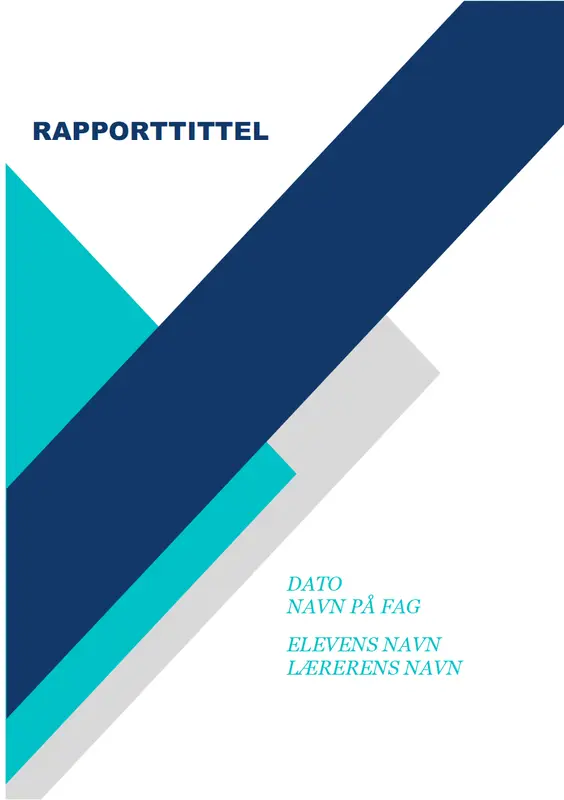 Kreativ studentrapport modern simple