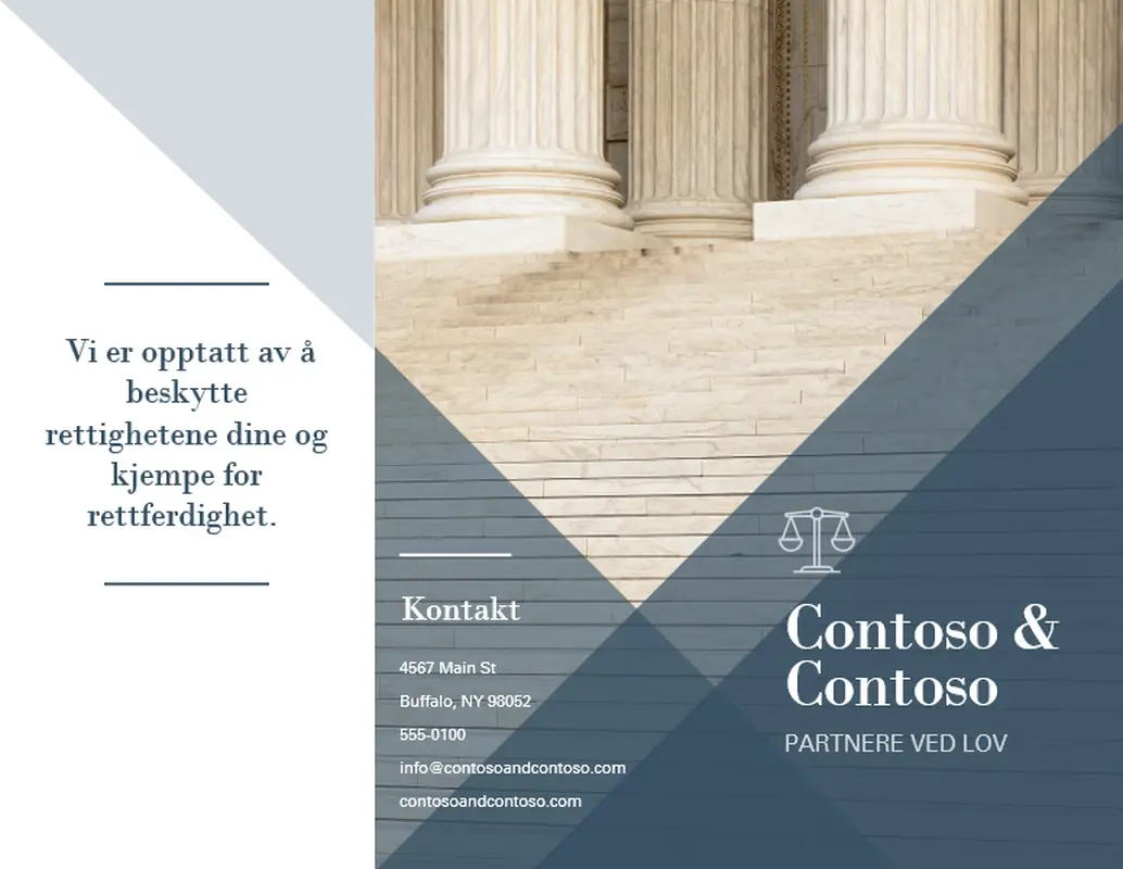 Vinklet tredobbel brosjyre modern-geometric