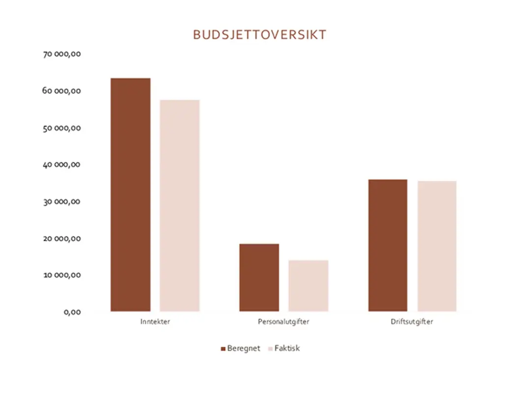 Forretningsbudsjett modern simple