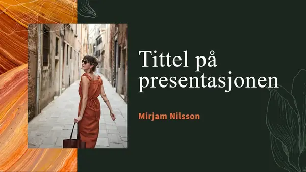 Oransje serie vintage floral