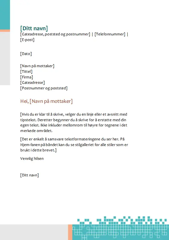 Minimalistisk teknisk brevhode modern-simple