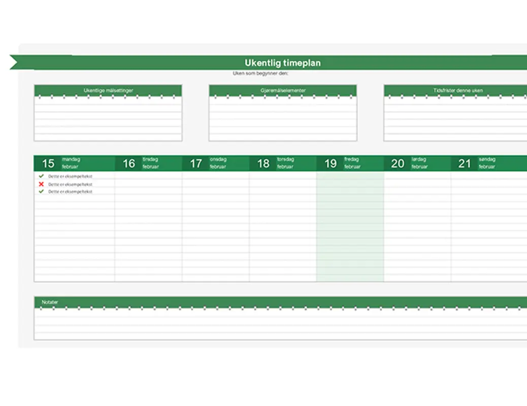 Utskrivbar Ukentlig Timeplan Timeplan NTNU