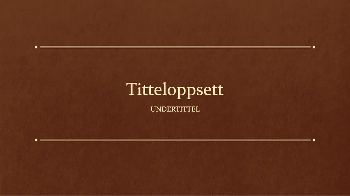 Klassisk utdanningspresentasjon om bøker (bredformat)