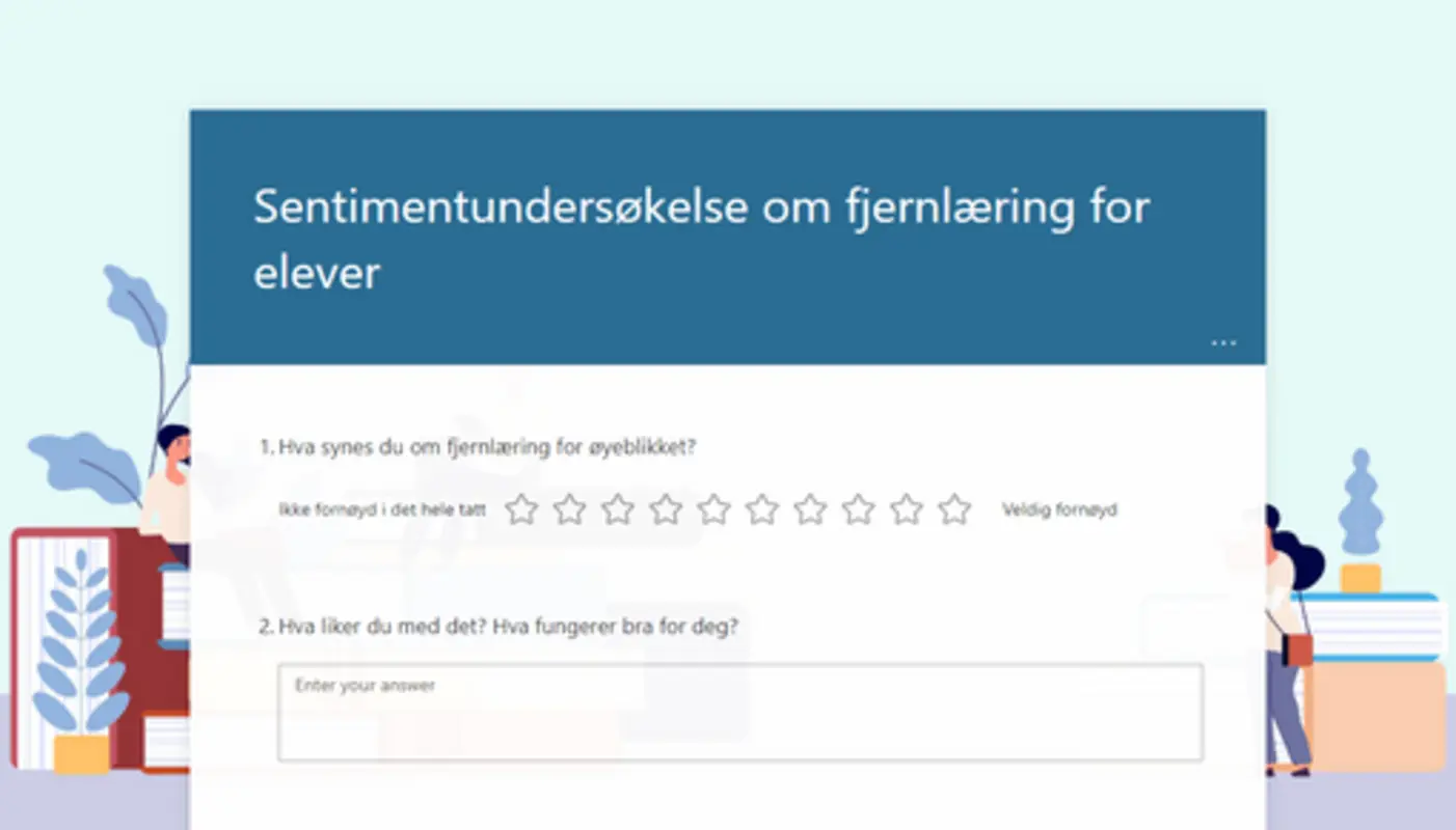 Sentimentundersøkelse om fjernlæring for elever blue modern simple