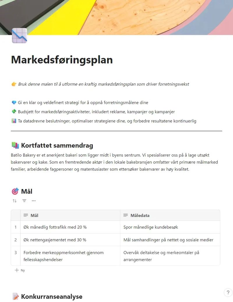 Markedsføringsplan