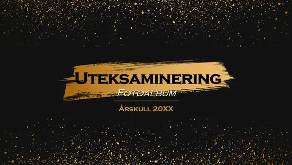 Mørkt fotoalbum for eksamensseremoni