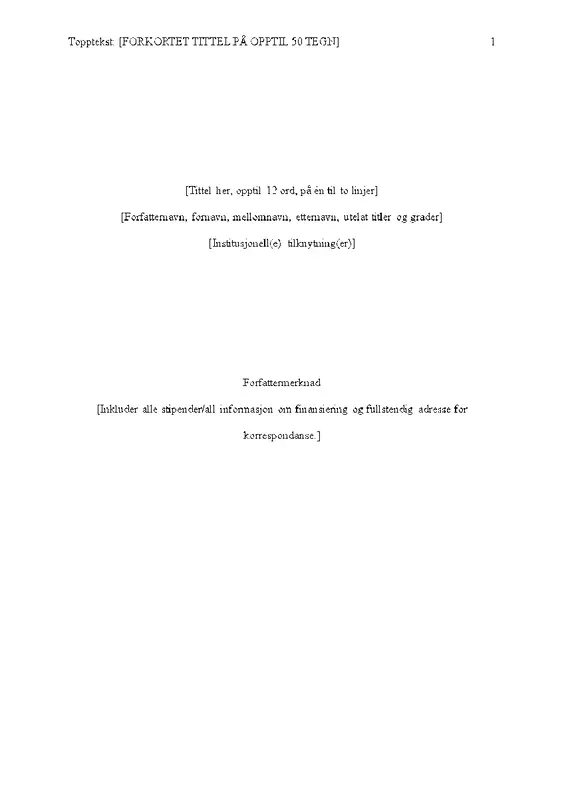 Rapport i APA-stil (6. utgave) modern simple