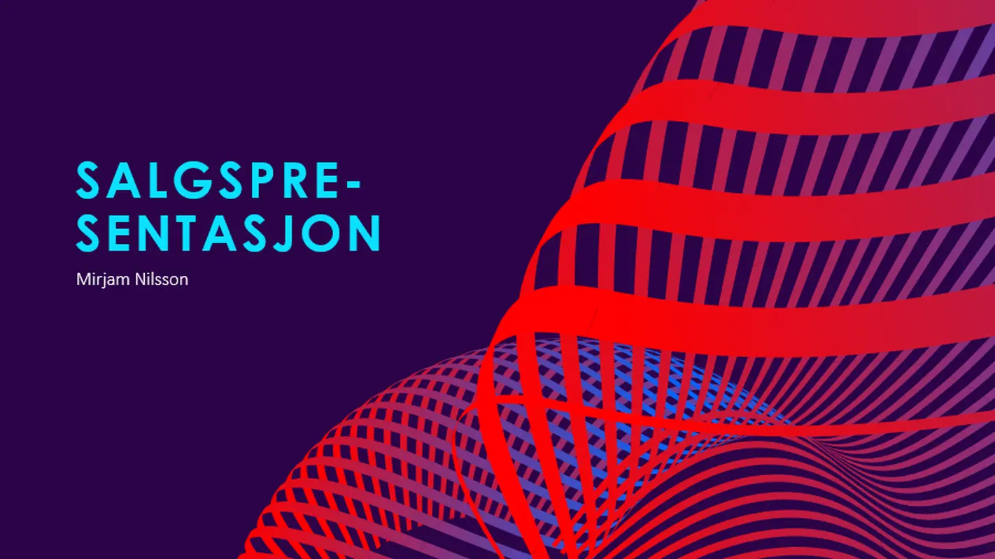 Salgspresentasjon i futuristisk stil modern-bold