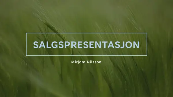 Grønn salgspresentasjon modern-simple