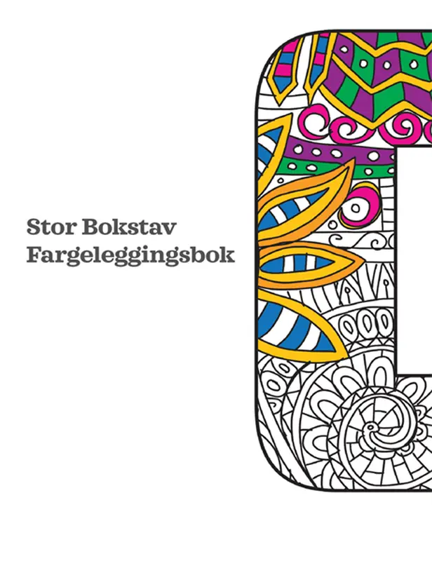 Fargeleggingsbok med store bokstaver