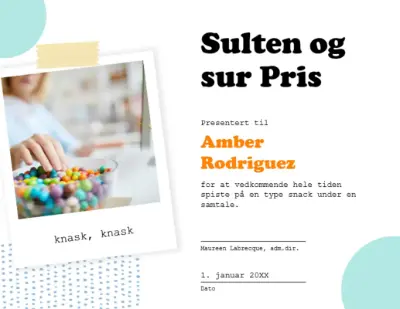 Humorsertifikat for eksterne arbeidere  blue organic-simple