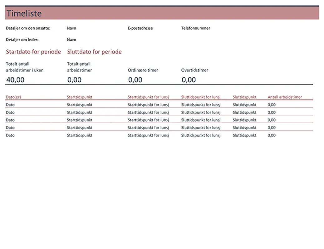 Timeliste