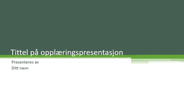 Opplæringspresentasjon modern color block