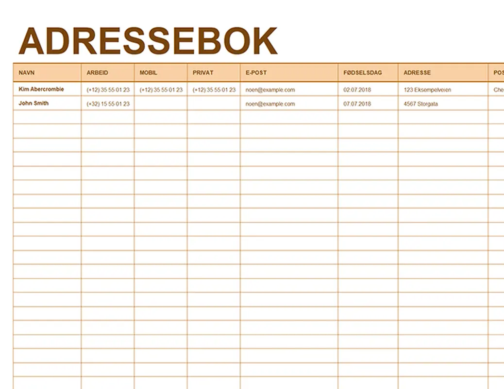 Addressebok