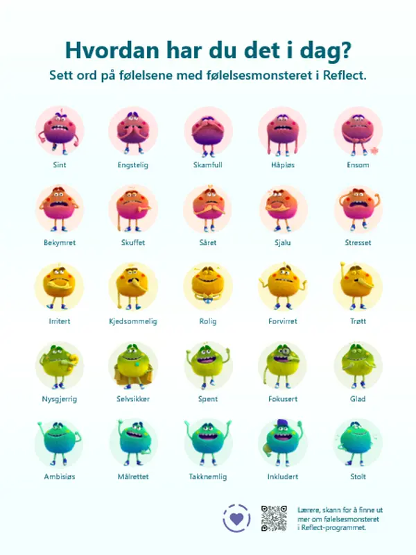 Håndtere følelser med følelsesmonsteret whimsical-color-block