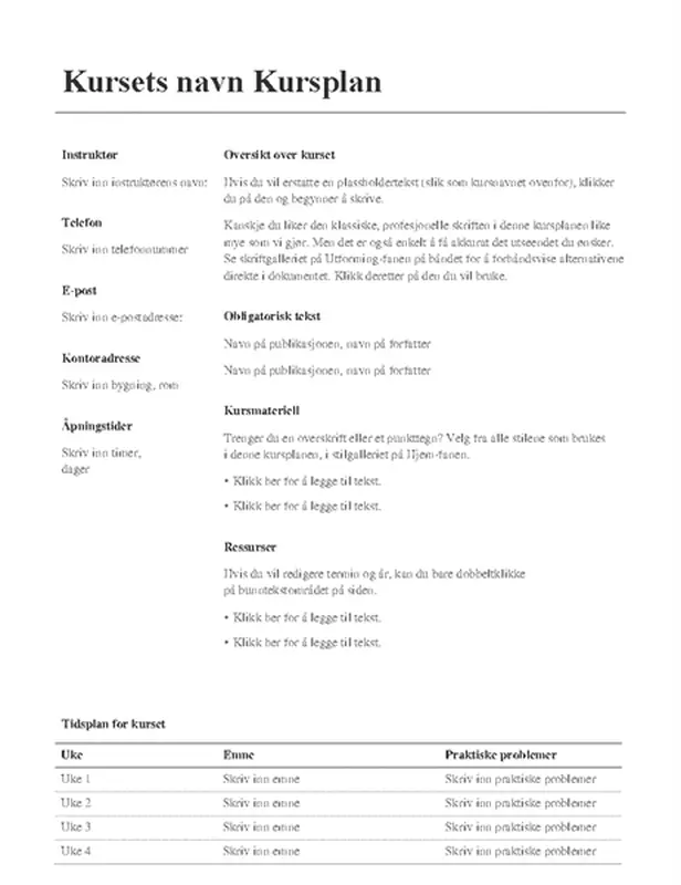 Kursplan