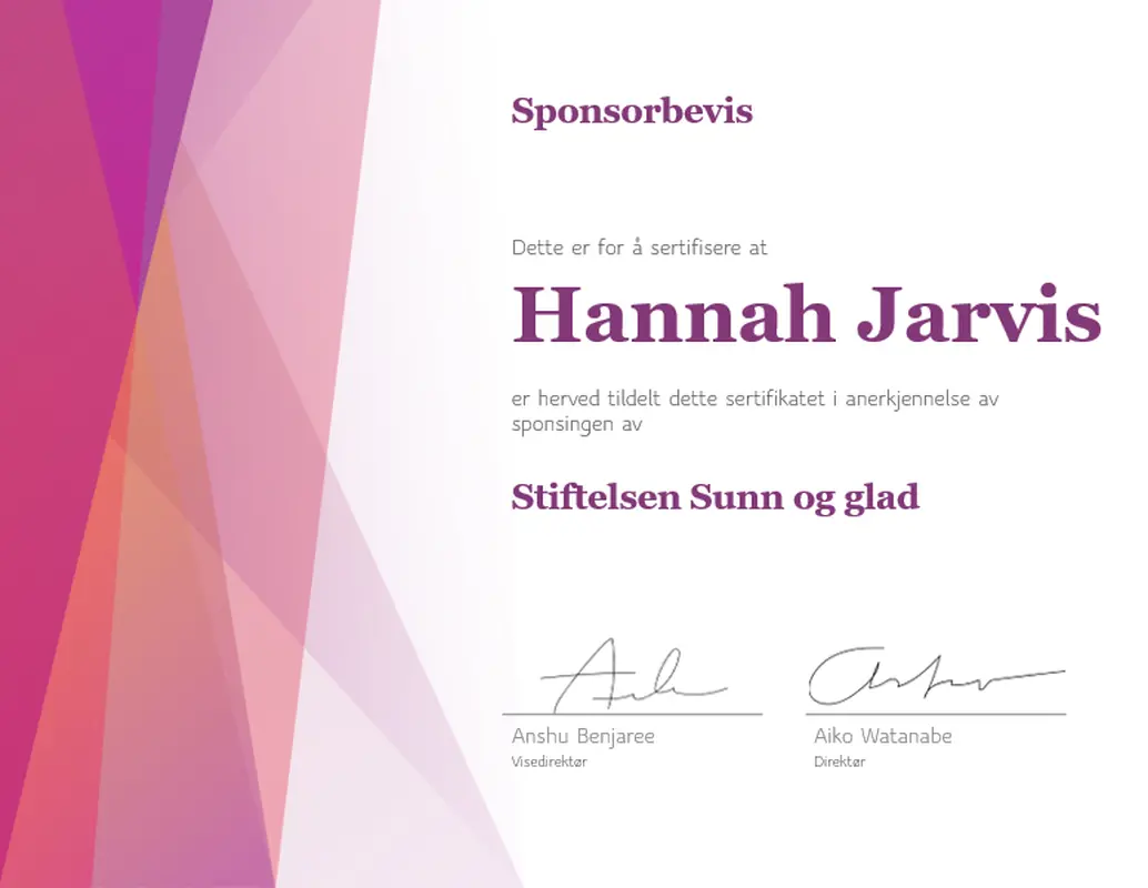 Fargerikt anerkjennelsessertifikat modern-color-block