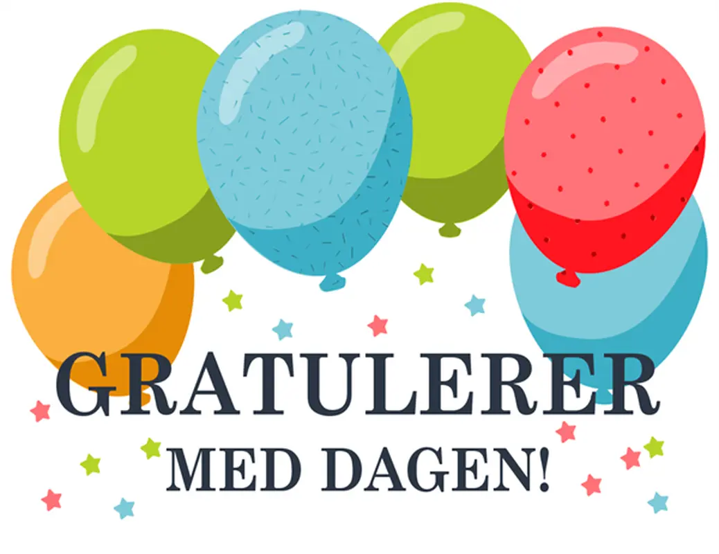 Bursdagskort med ballonger