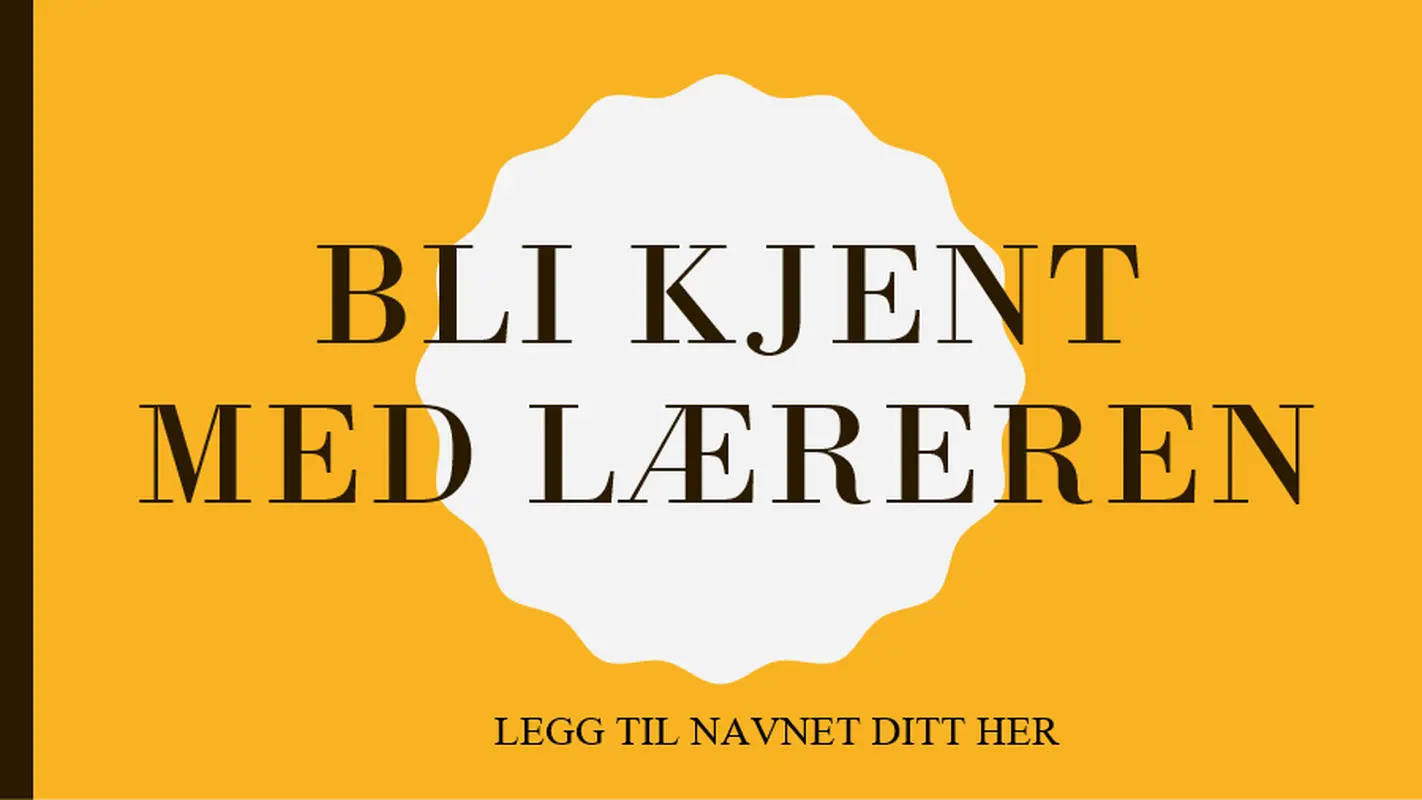 Bli kjent med læreren modern color block