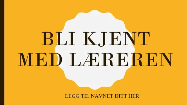 Bli kjent med læreren modern color block