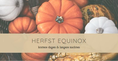 Herfst-equinox vieren orange modern-simple