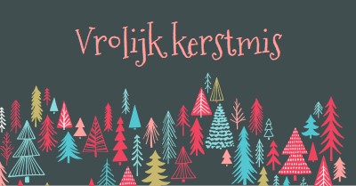 Vrolijk kerstmis green whimsical-line